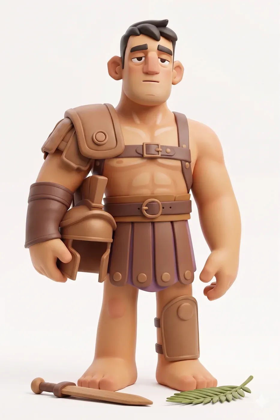 CityWhisper Sammelfigur Gladiator wartet mit Helm unter dem Arm auf seinen Einmarsch in die Arena
